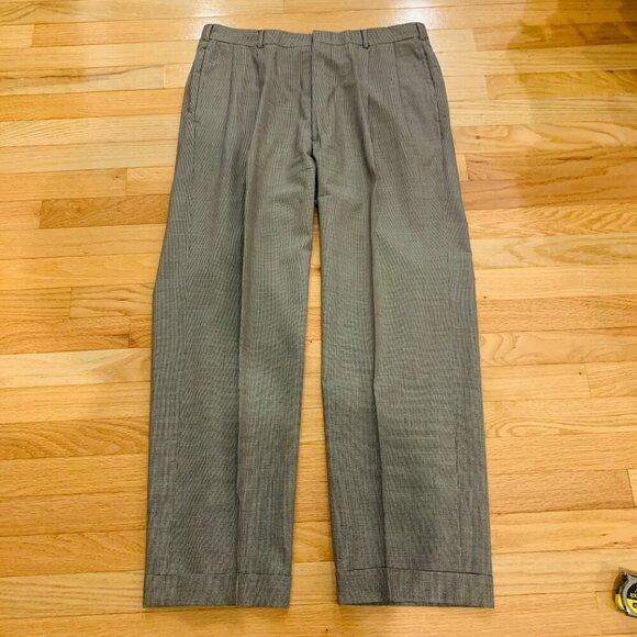 Brooks Brothers Mens Tan Classic Houndstooth Wool 2 Piece Suit 43R Jacket - Picture 15 of 16